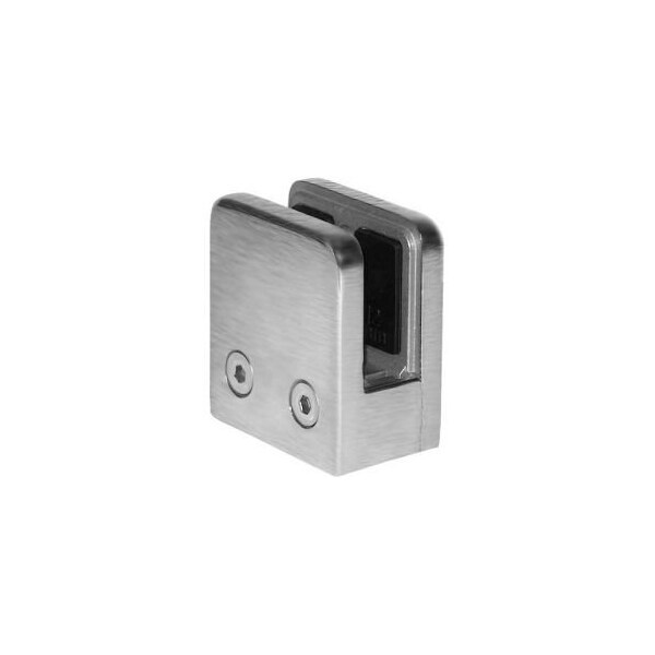 Lavi Industries Lavi Industries, Satin Stainless Steel Flat Back Glass Clip For 1/2" Glass 44-813G/F - main